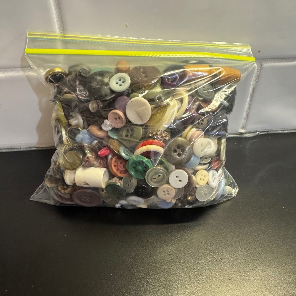 Vintage Mixed Button Lot 14.2 oz Multi Color Sewing Crafting Notions Bulk Vibe